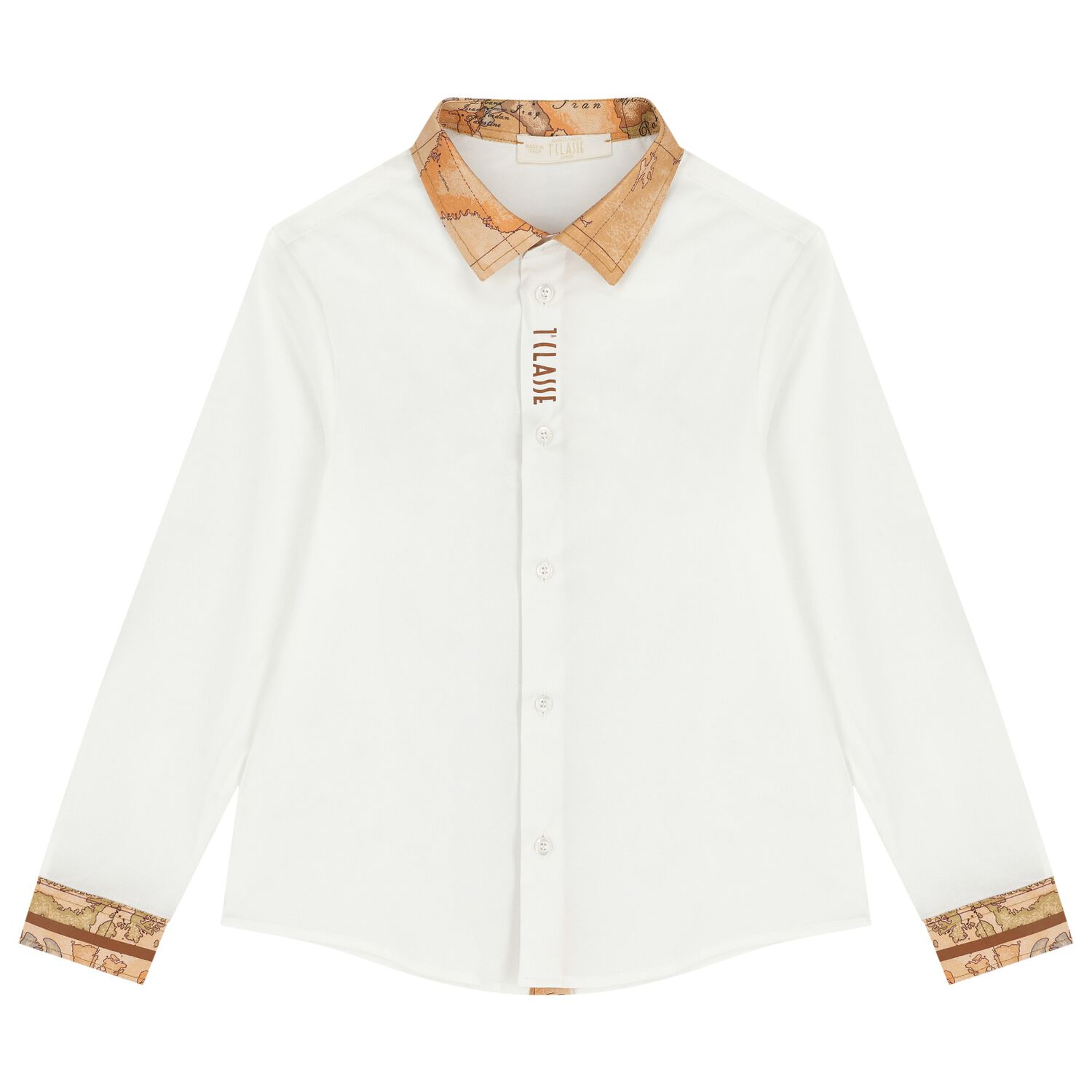 Boys White Geo Map Shirt, 1, hi-res