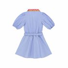 Girls Blue Striped Dress, 1, hi-res