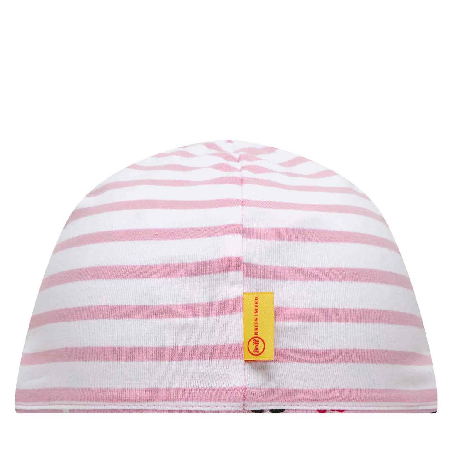 Baby Girls Pink & White Striped Hat, 1, hi-res