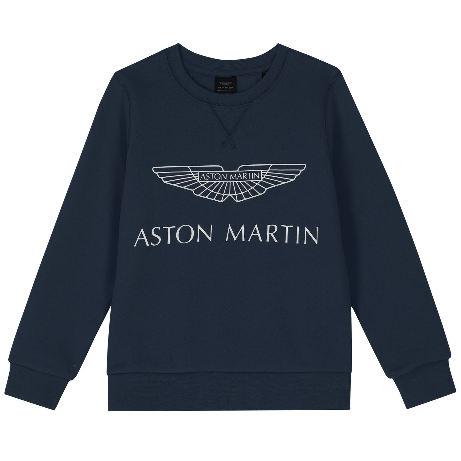 Boys Navy Logo Sweatshirt, 1, hi-res