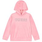 Girls Pink Logo Hooded Top, 1, hi-res