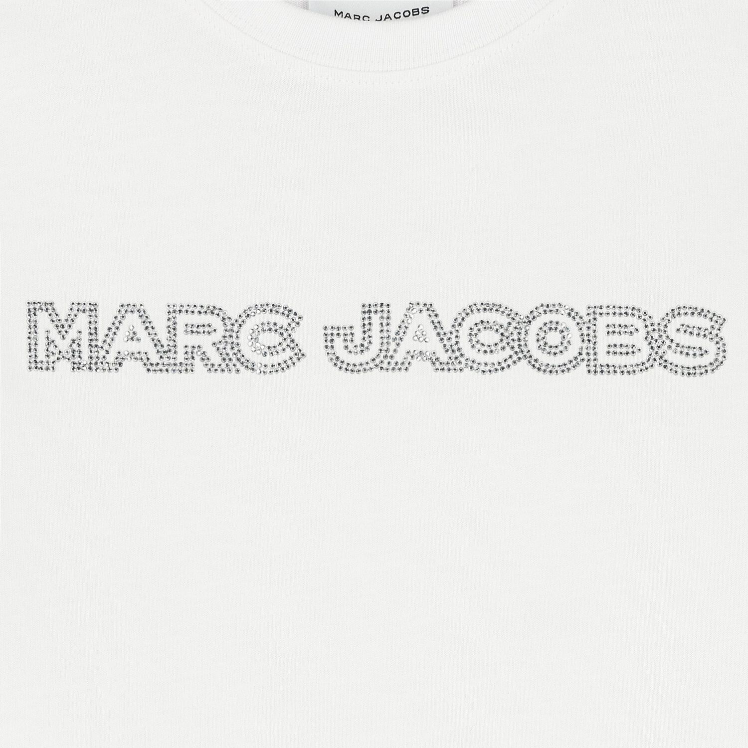 Girls White Crystal Logo Long Sleeve Top, 2, hi-res image number null