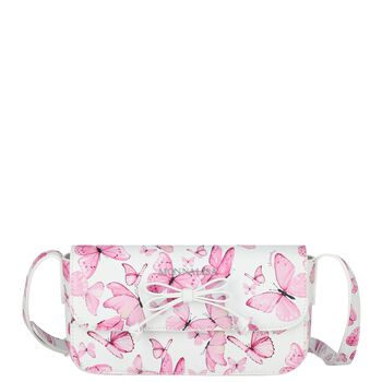 Girls White & Pink Butterfly Bag