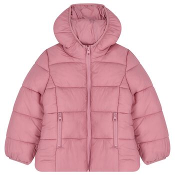 iDO Girls Pink Puffer Jacket, 2 Girls Pink Puffer Jacket