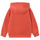 Boys Orange Headphone Hooded Top, 1, hi-res