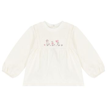 Baby Girls Ivory & Pink Legging Sets ( 2 Pack )