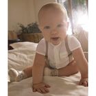 Baby Boys Beige & White Shorts Set, 1, hi-res