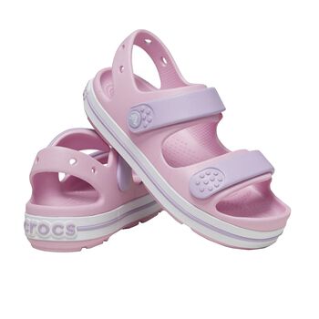 Girls Pink Crocband Sandals
