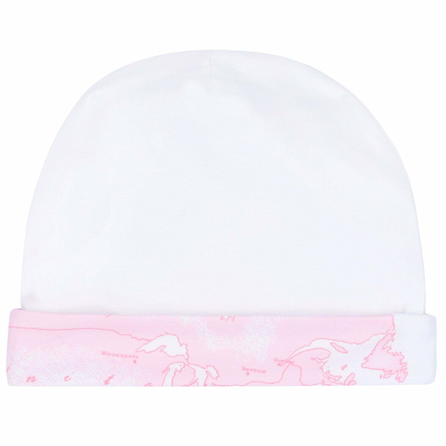 Baby Girls White & Pink Hat, 1, hi-res image number null