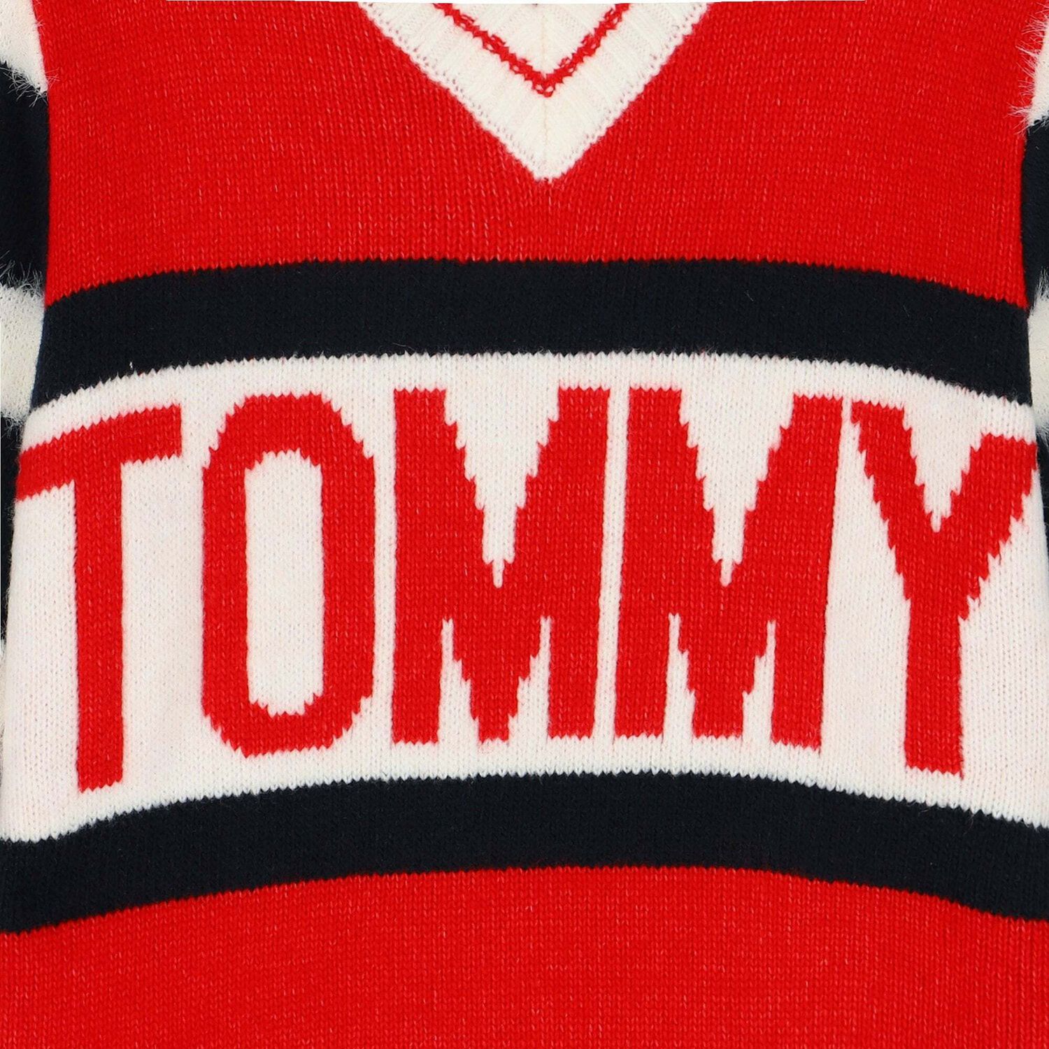 Girl Red Knitted Dress, 1, hi-res