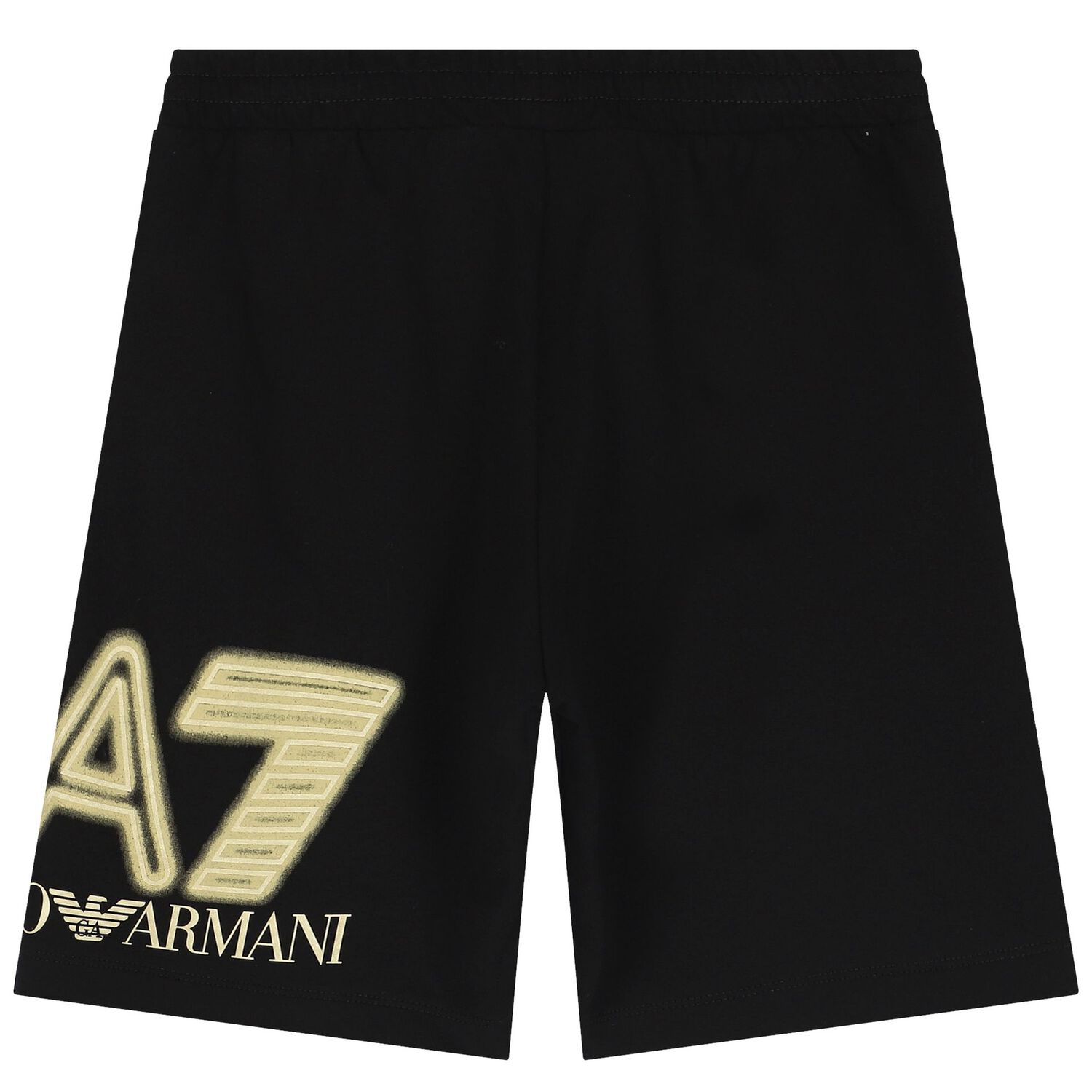 Boys Black Logo Shorts, 1, hi-res