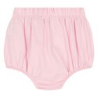 Baby Girls Pink & White Logo Dress Set, 1, hi-res