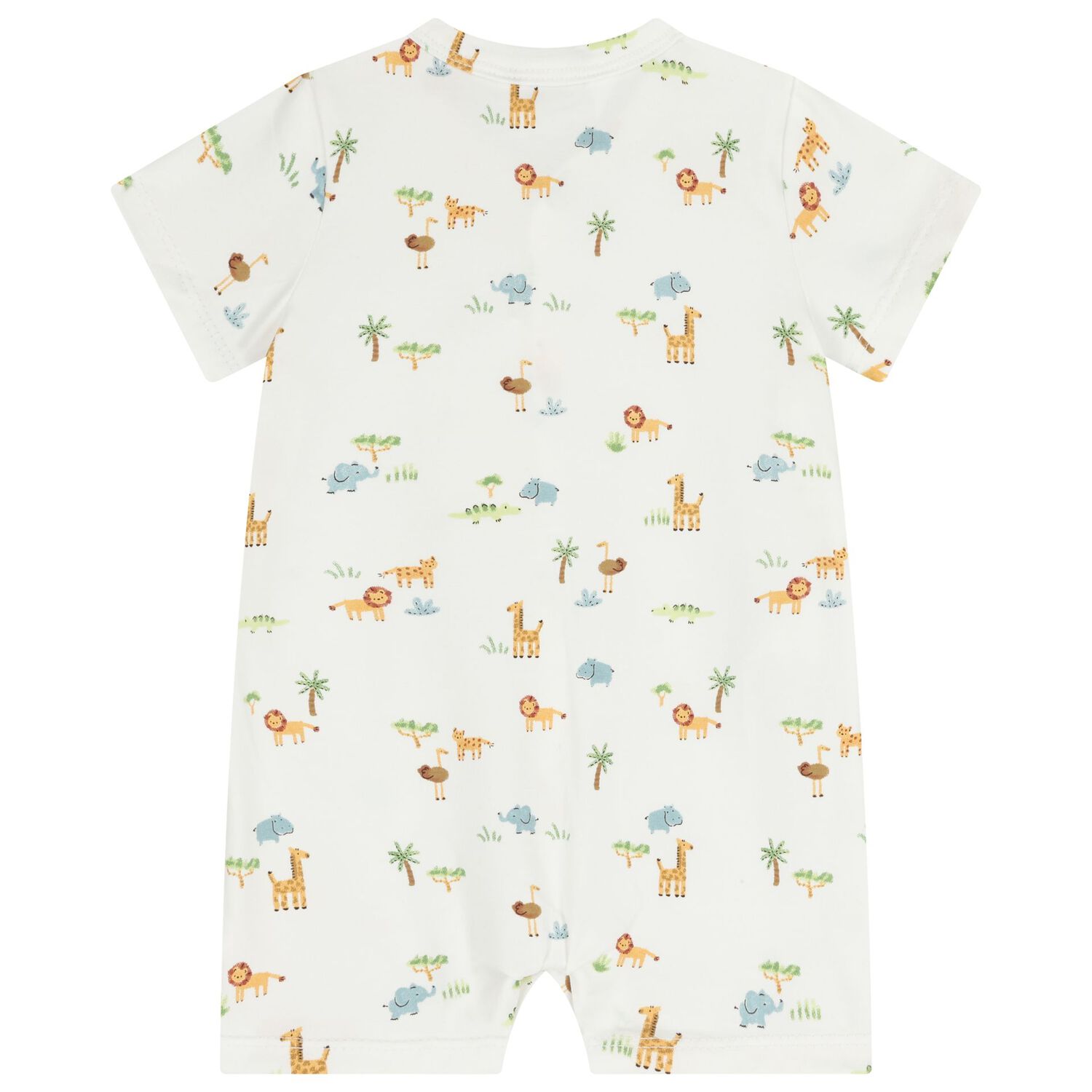 Baby Boys White & Yellow Animals Romper ( 2-Pack ), 3, hi-res