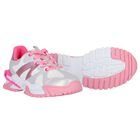 Girls White & Pink Trainers, 1, hi-res