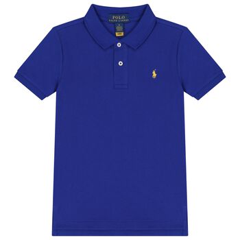 Boys Blue Logo Polo Shirt