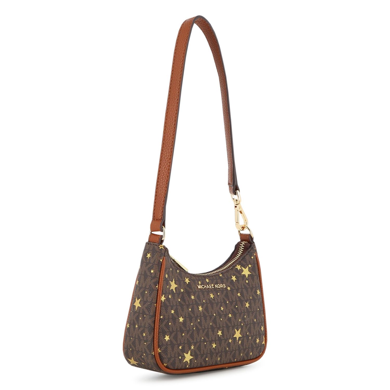 Girls Beige Star & Logo Leather Shoulder Bag ( 17CM ), 1, hi-res