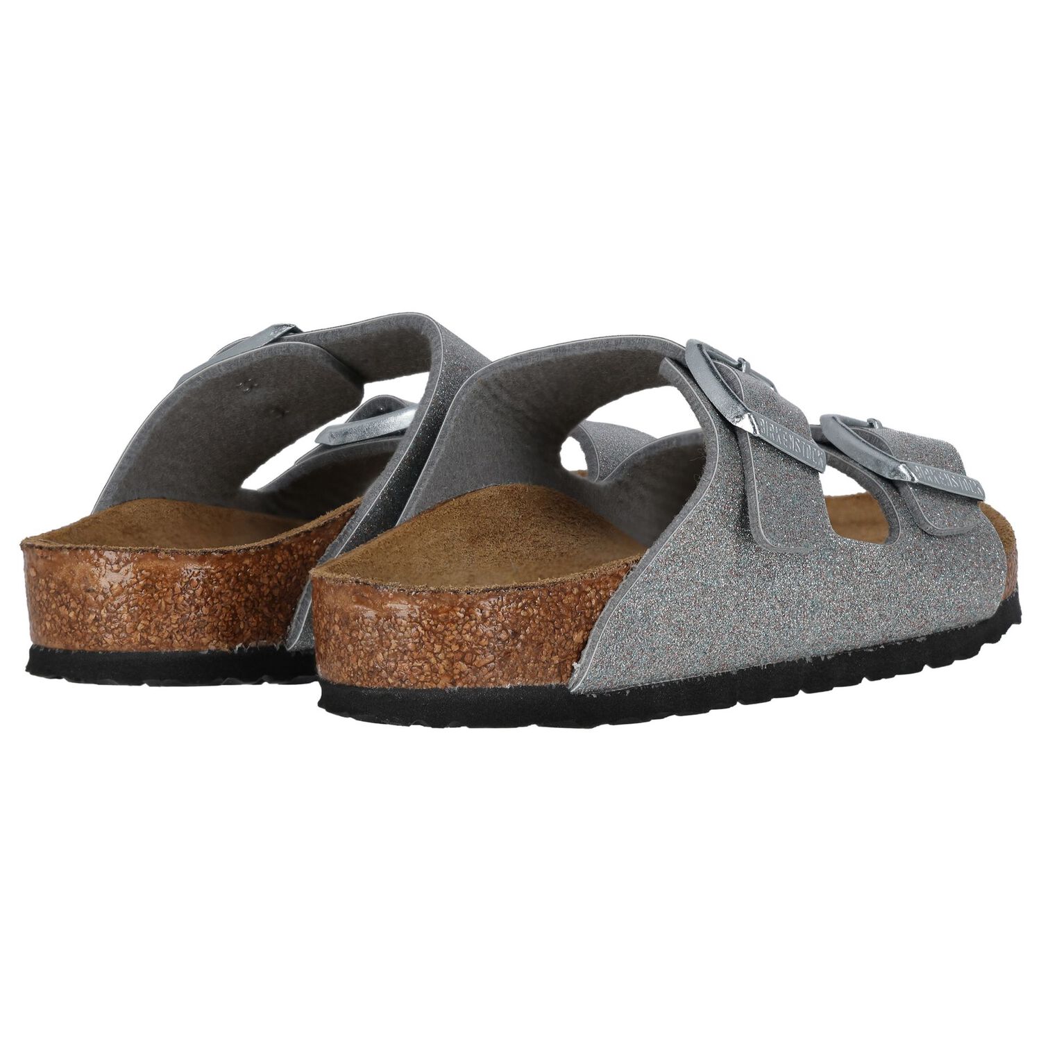Girls Sparkling Silver Arizona Sandals, 1, hi-res image number null