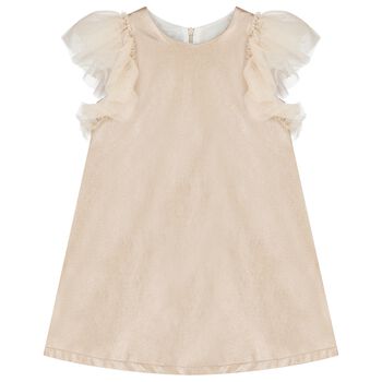 Girls Metallic Gold Dress