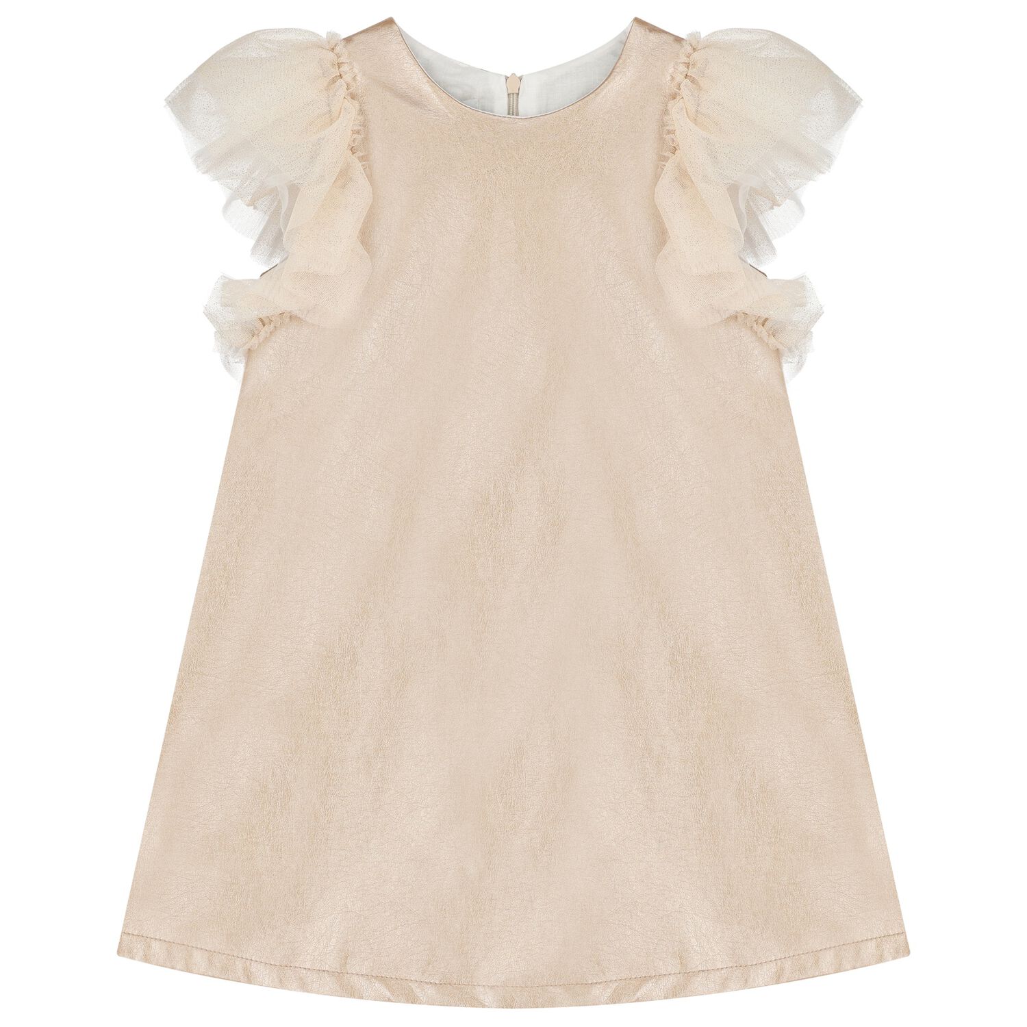 Girls Metallic Gold Dress, 1, hi-res image number null