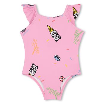 Younger Girls Pink Ice Cream & Candy Swimsuit