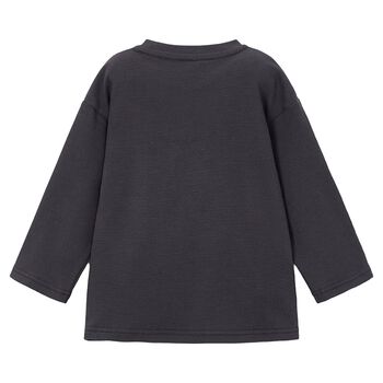 Boys Grey Dino Long Sleeve Top