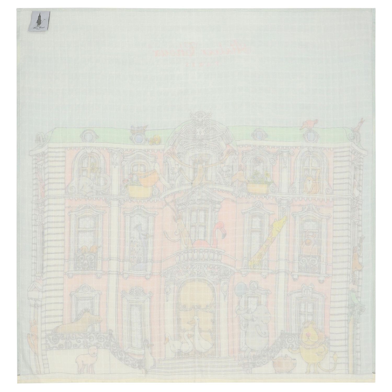 Blue & Pink Monceau Swaddle Blanket, 1, hi-res