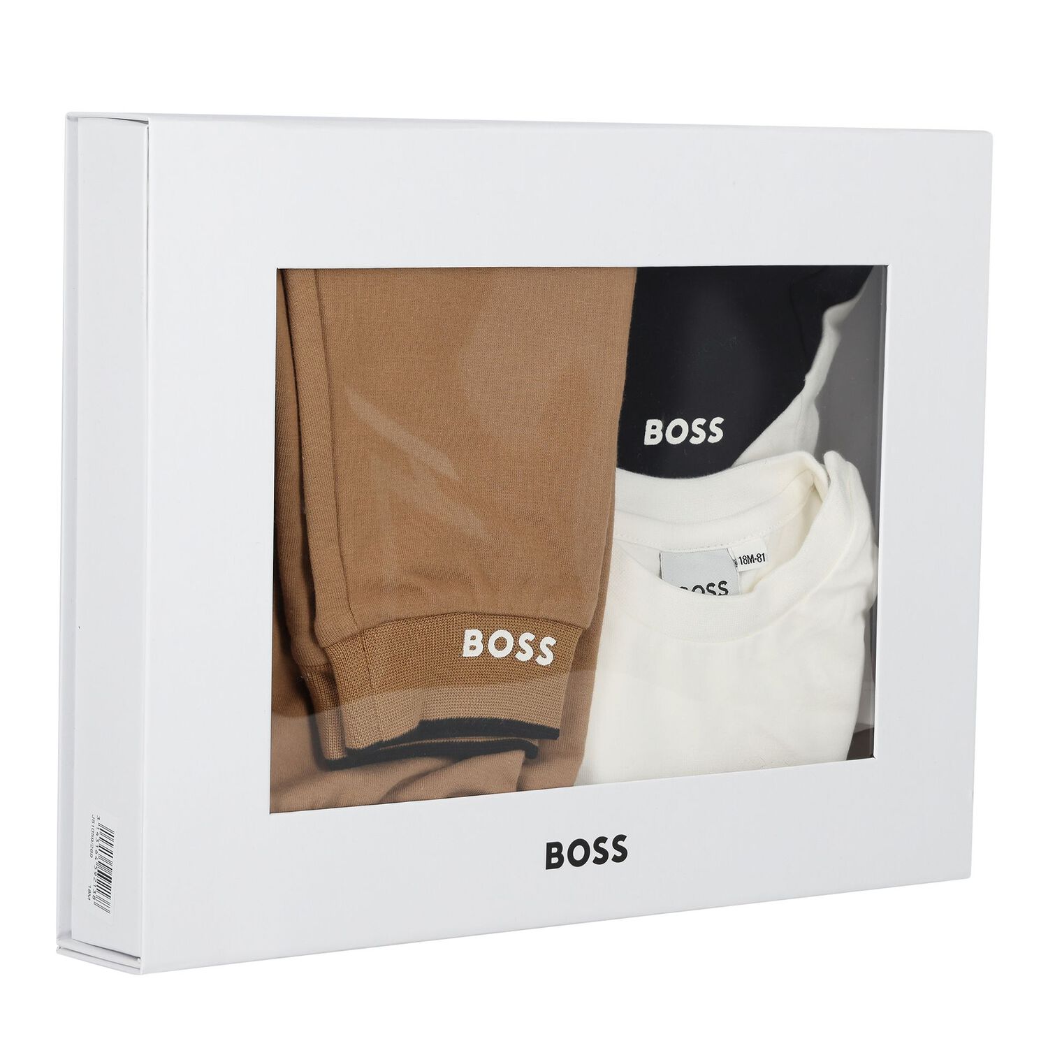 Baby Boys Beige Logo Tracksuit Set, 1, hi-res