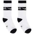 White & Black Logo Socks ( 3-Pack ), 1, hi-res