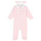 Baby Girls Pink Logo Babygrow Set, 1, hi-res