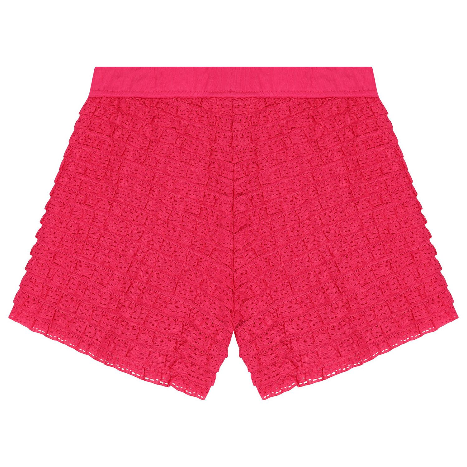 Girls White & Pink Shorts Set, 2, hi-res image number null