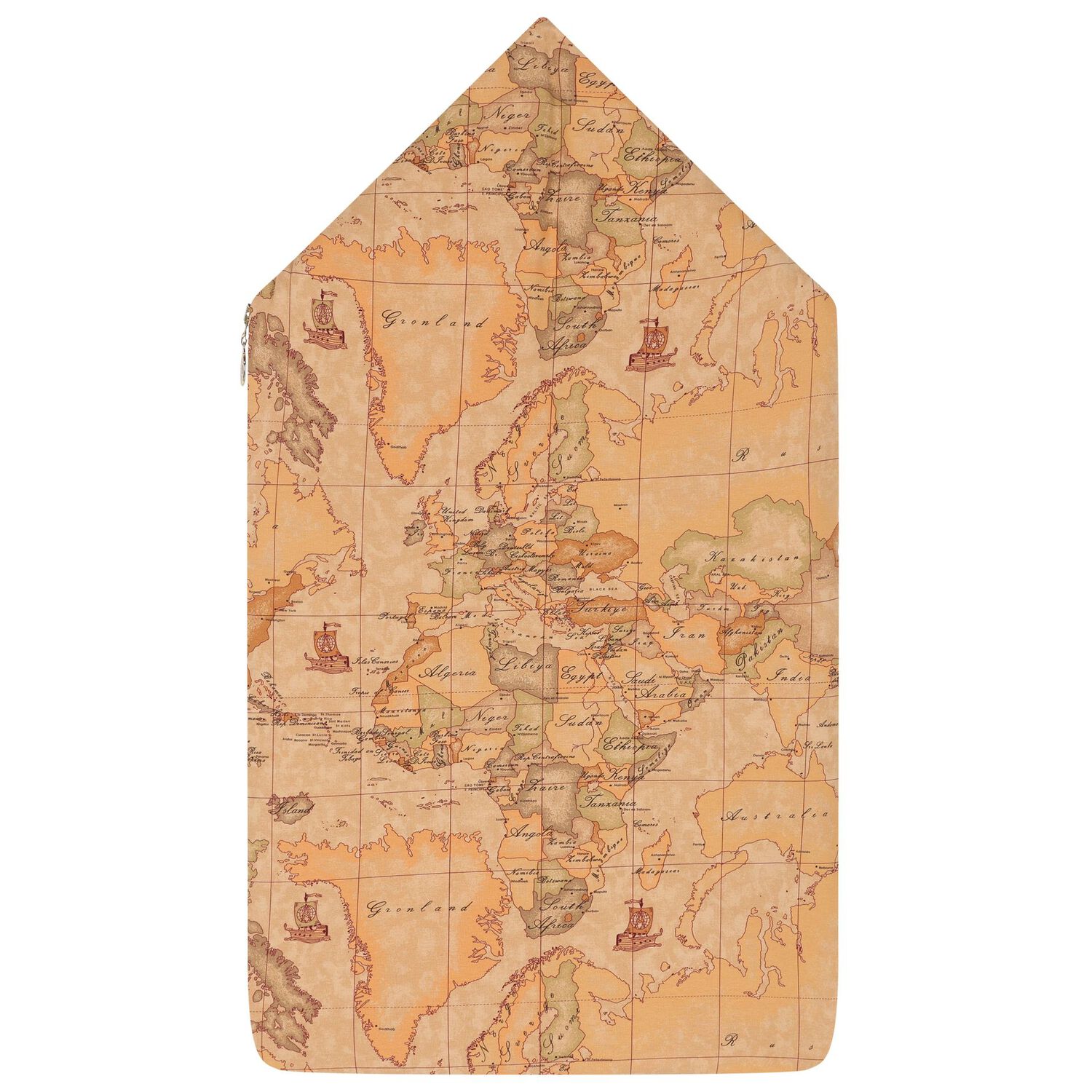 Beige & White Geo Map Baby Nest, 1, hi-res