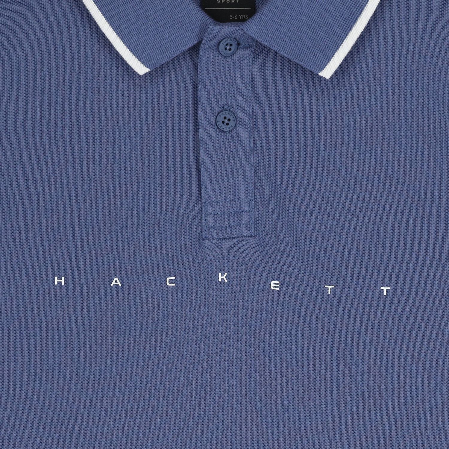 Boys Blue Logo Polo Shirt, 1, hi-res