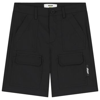Boys Black Logo Shorts