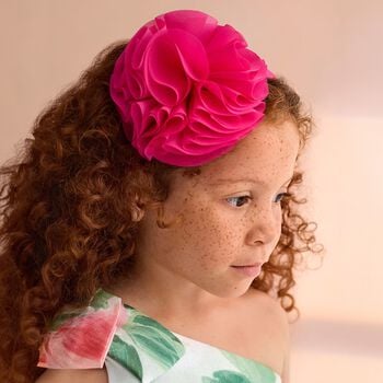 Girls Pink Flower Headband