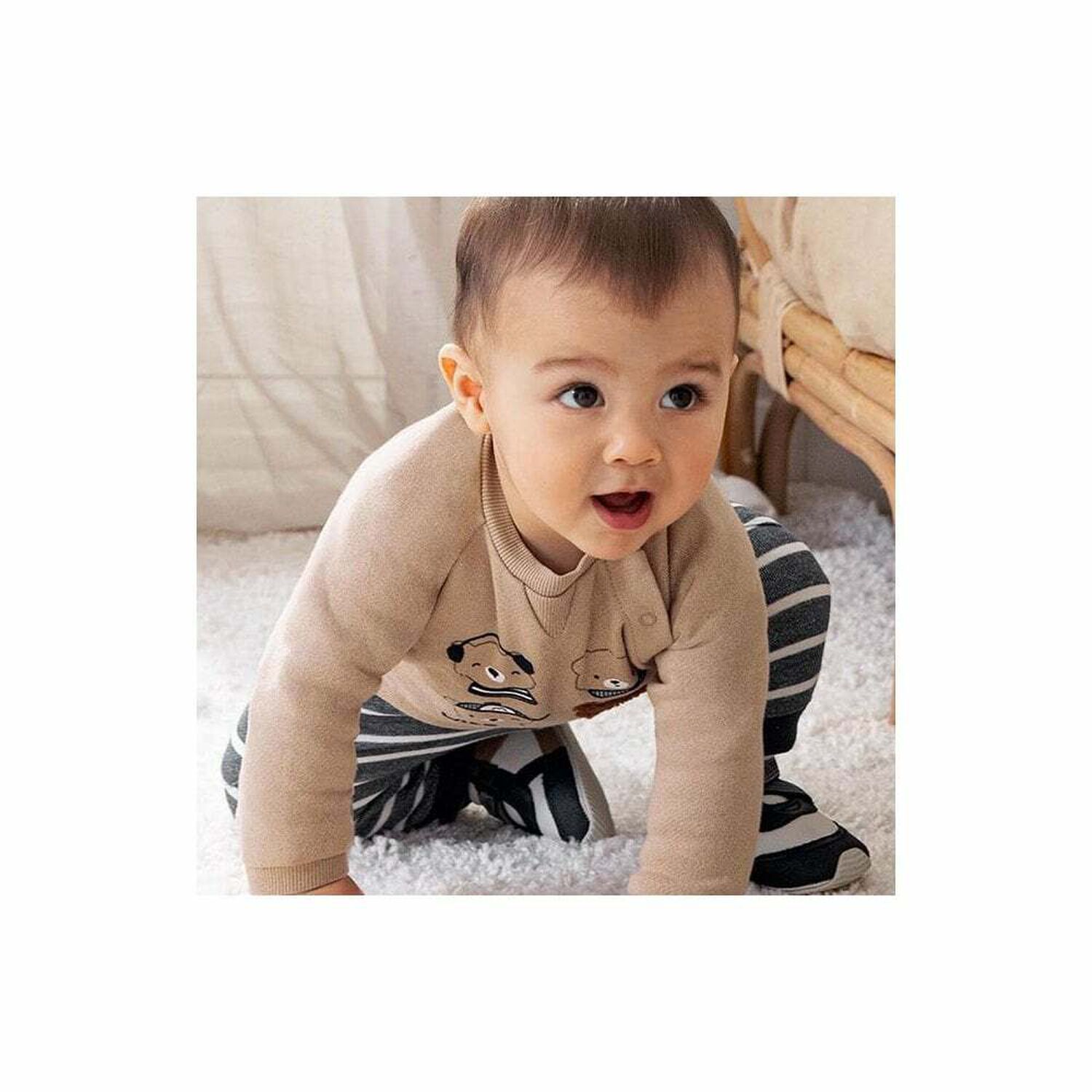 Baby Boys Bear Top & Joggers Set, 1, hi-res
