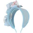 Girls Ivory Wide Flower Headband, 3, hi-res