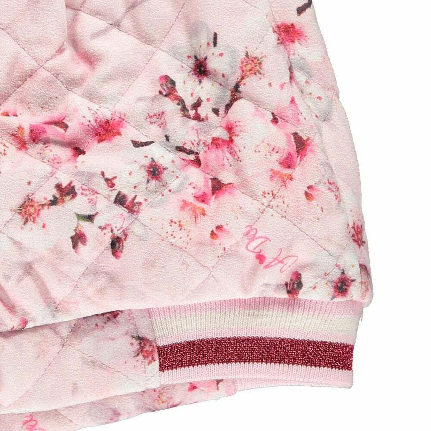 Girls Pink Floral Shorts, 1, hi-res