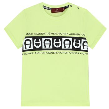 Younger Boy Green Logo T-Shirt
