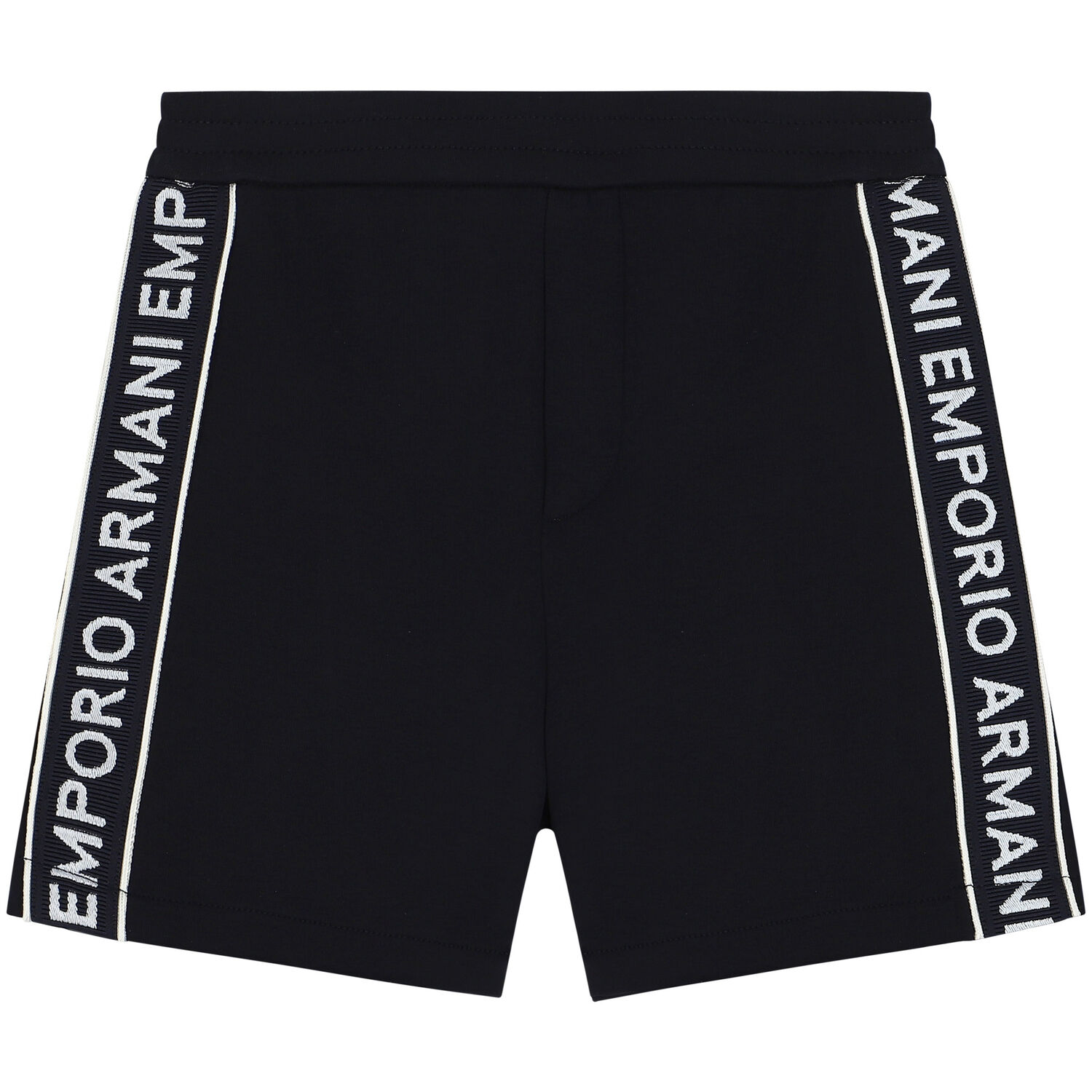 Younger Boys Navy Blue Logo Shorts, 1, hi-res