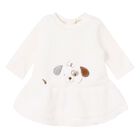Baby Girls Ivory Faux Fur Dress Set, 1, hi-res