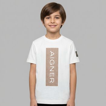 Boys White Logo T-Shirt