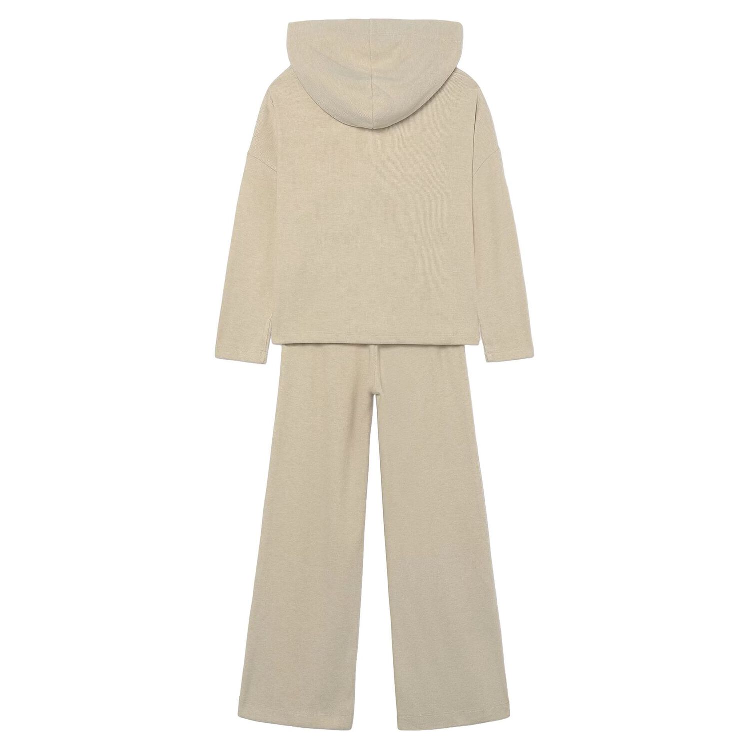 Girls Beige Trousers Set, 1, hi-res