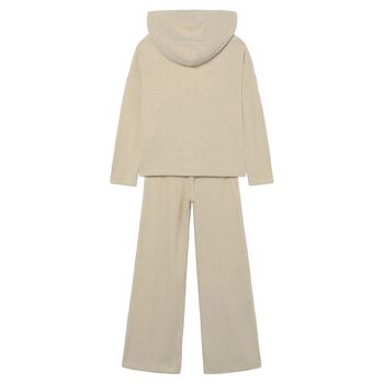 Girls Beige Trousers Set