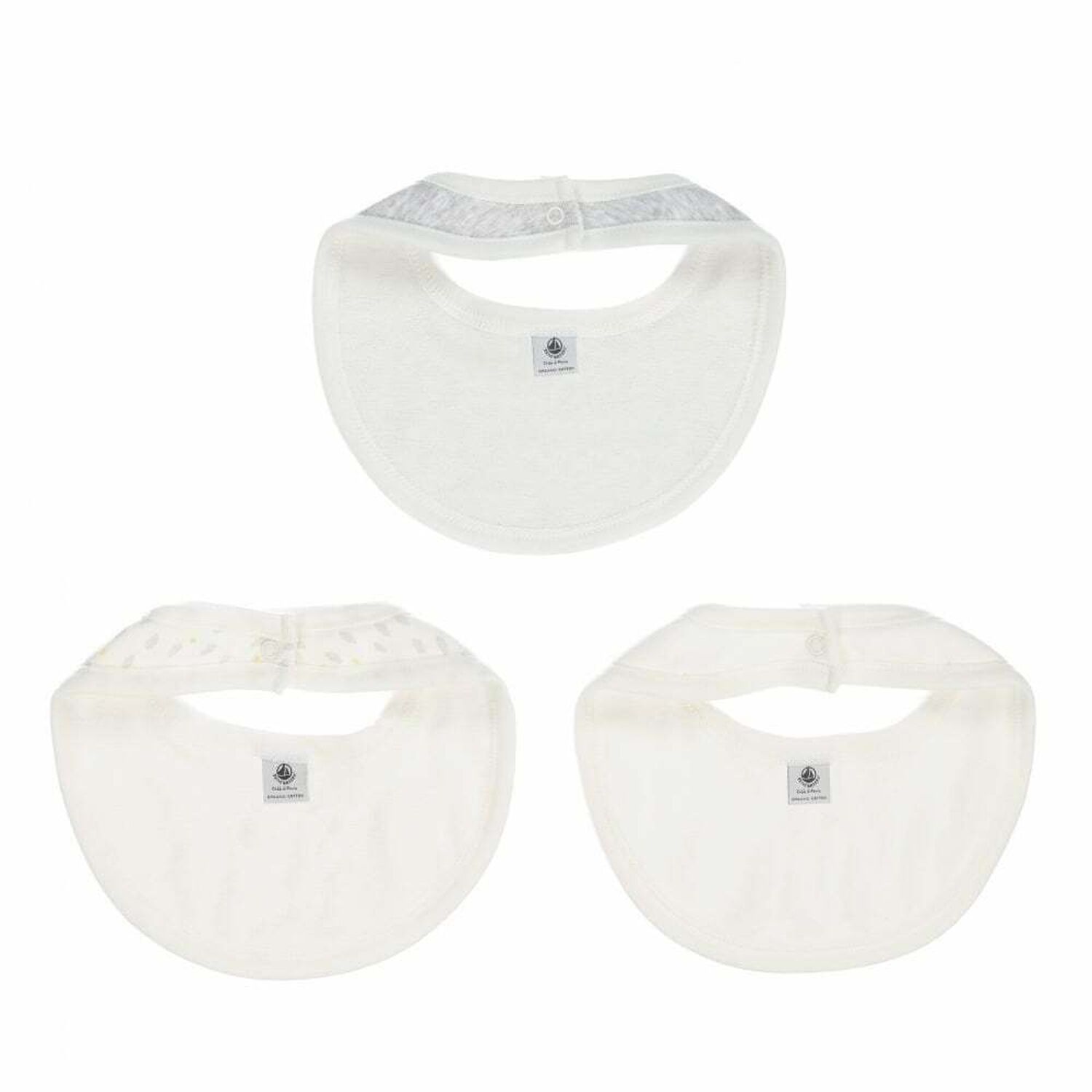 White & Grey Bibs (3 Pack), 1, hi-res