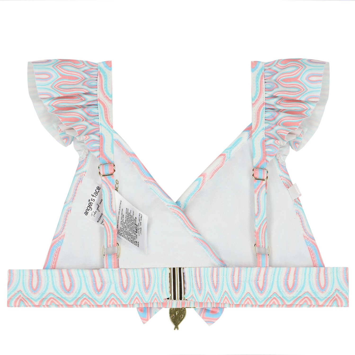 Girls Multi-Coloured Ruffled Bikini, 1, hi-res