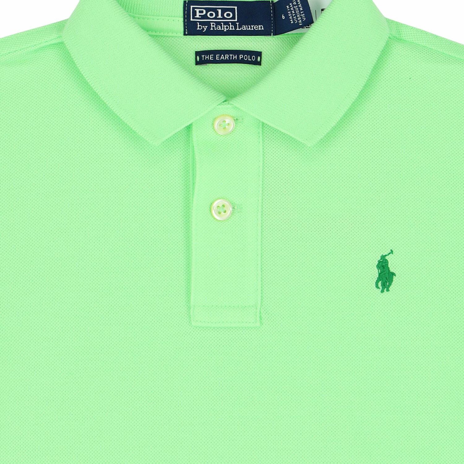 Boys Green Logo Polo Shirt , 1, hi-res