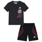 Boys Black Spider-Man Marvel Shorts Set, 1, hi-res