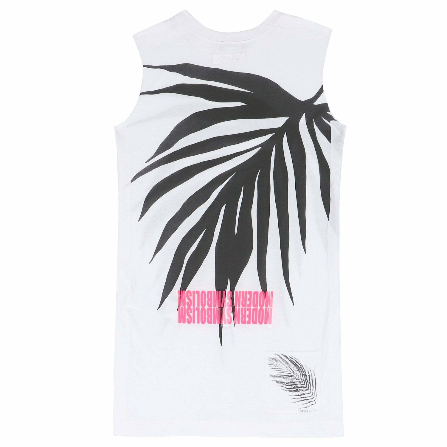 Girls White Printed Sleeveless Dress, 1, hi-res image number null