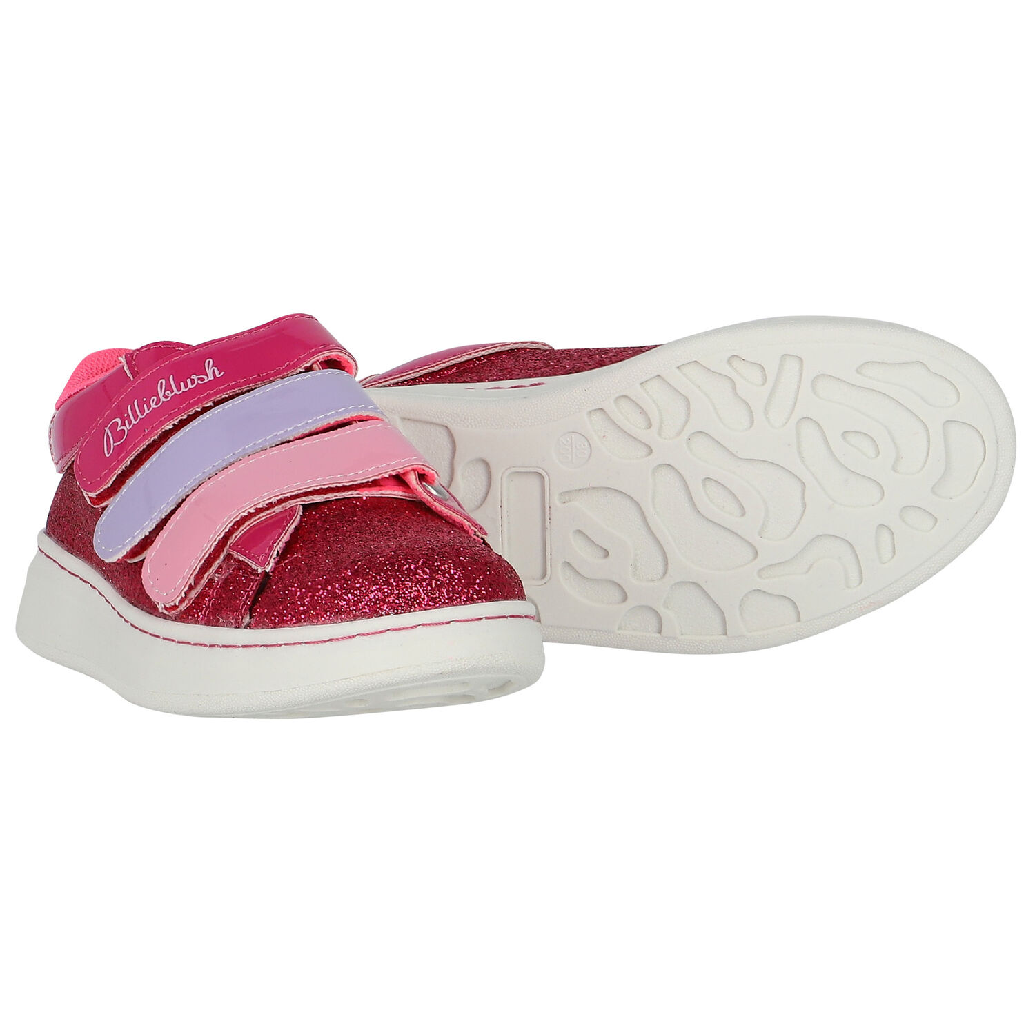 Girls Pink Logo Glitter Trainers, 1, hi-res image number null