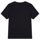 Boys Black Logo T-Shirt, 1, hi-res
